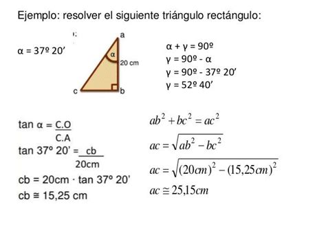 Trigonometria By V Triangulos Y Propiedades De Un Triangulo Rectangulo