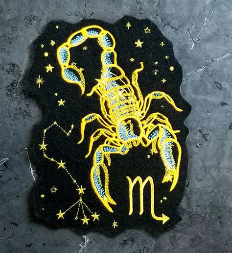 Scorpio The Scorpion Zodiac Constellation Iron On Etsy Zodiac