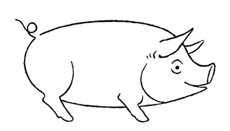 Easy Pig Drawing And Goat The Graphics Fairy