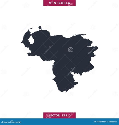 Mapa De Venezuela Vector De Mapa Detallado Alto En Fondo Blanco