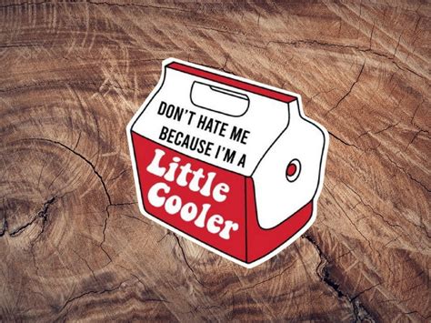 Dont Hate Me Because Im A Babe Cooler Sticker Funny Hard Etsy