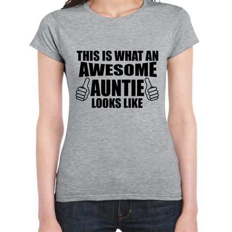 Summer Fashion Funny Print Womens This Is What An Awesome Auntie Looks Like Best Aunt T