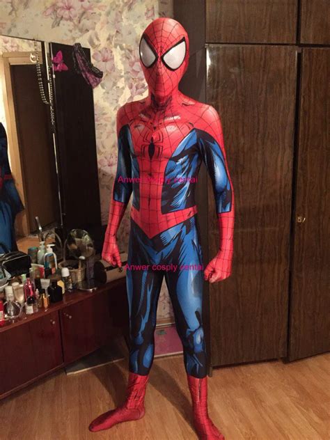 ultimate spider man cosplay costume jumpsuit zentai suit bodysuit my xxx hot girl