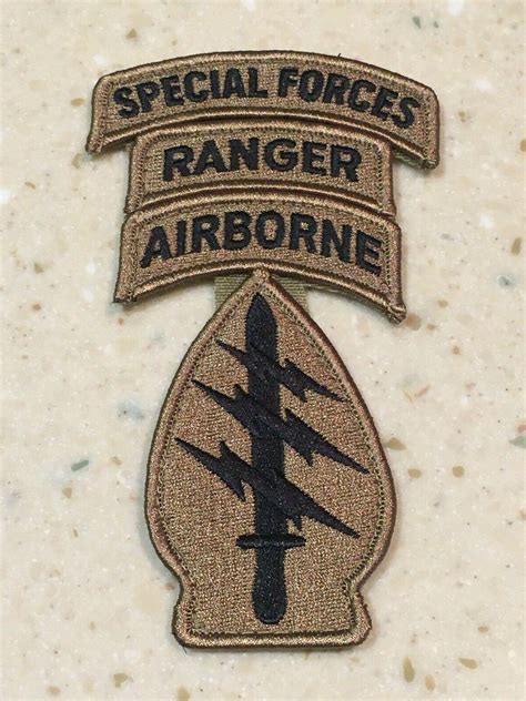 Us Army Special Forces Command Ocp Ssi Patch W Airborne Ranger And Sf