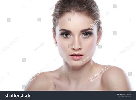 Closeup Portrait Sexy Whiteheaded Young Woman Stock Photo 1358383430