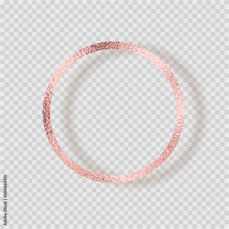 Vecteur Stock Gold Rose Foil Smudge Frame Pink Sparkle Glitter Texture