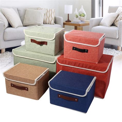 Cotton Fabric Clothing Organizer Storage Box Drawer Closet Organizers