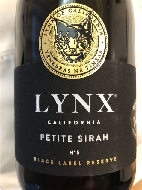 House Of Big Wines Petite Sirah Black Label Lynx Of California USA California CellarTracker