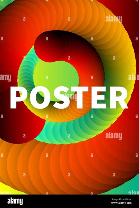 Red Poster With Spiral Stock Vector Image And Art Alamy