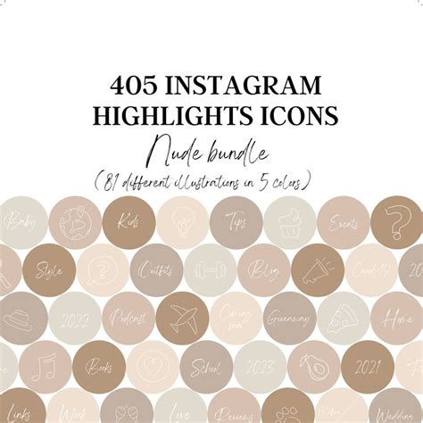 Nude Boho Instagram Highlight Icons Story Instagram Etsy