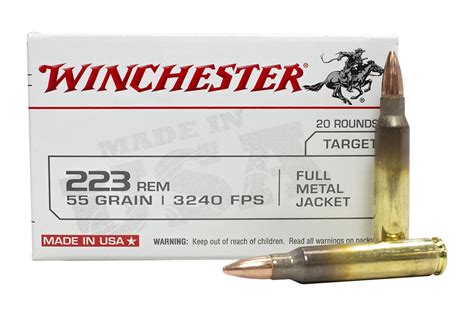 Winchester Ammunition 223 Remington 55 Grain Full Metal Jacket 20