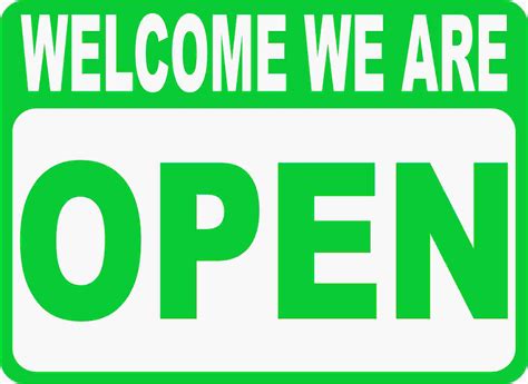 Welcome We Are Open Sorry We Are Closed Two Sided Sign Signs By
