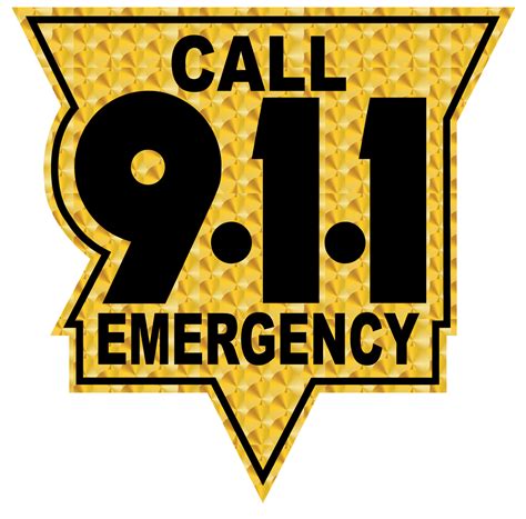 Call 911 Black And Gold Leaf Style Reflective Vinyl Decals Fire