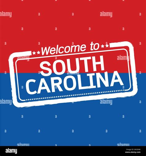 Welcome To South Carolina Sign Stock Vector Images Alamy