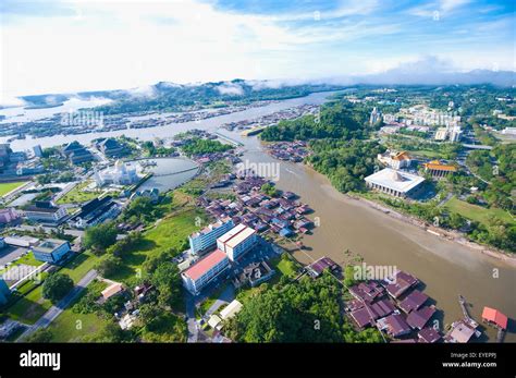 Aerial View Of Bandar Seri Begawan The Capital Of Brunei Bandar Seri