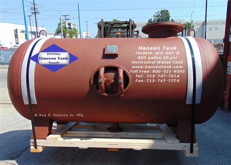 800 Gallon Horizontal Asme 50 Psig Water Tank Section VIII Div 1