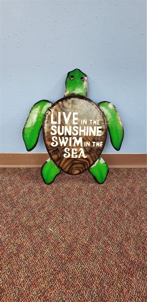 Turtle Decor Turtle Signs Sea Turtles Beach Signs Ocean Etsy
