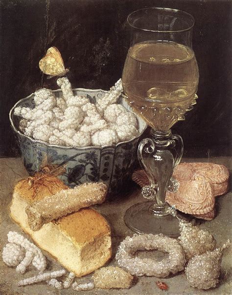 Still Life With Bread And Confectionary By Flegel Georg