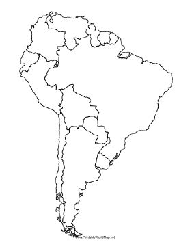 This mountain range, which runs through venezuela, colombia, ecuador, peru, bolivia, chile, and argentina, was formed by the collision of the south american plate and the nazca. South America Map Without Labels ~ CINEMERGENTE