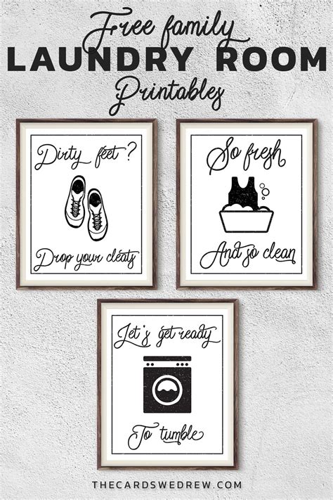 Free Laundry Room Printables