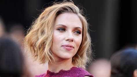 Download Scarlett Johansson In Purple Dress Hollywood Actress Hd