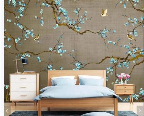 Chinoiserie Brushwork Hand Painted Plum Blossom And Birds Etsy Canada