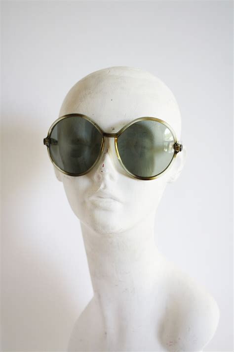 70s Sunglasses Clear Muddled Gray And Greige Frame Grey Lens Etsy Canada