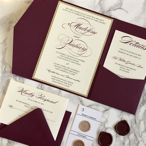 Burgundy Wedding Invitations Are Perfect For An Elegant Fall Or Winter