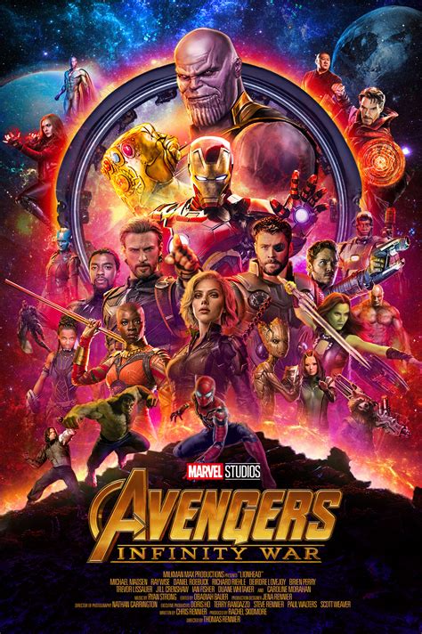 avengers infinity war official poster recreated on behance