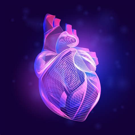 Premium Vector Human Heart Medical Structure Outline Of Body Part