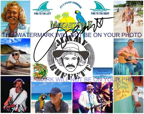 Jimmy Buffett Signed Autograph 8x10 Rpt Photo Collage Margaritaville