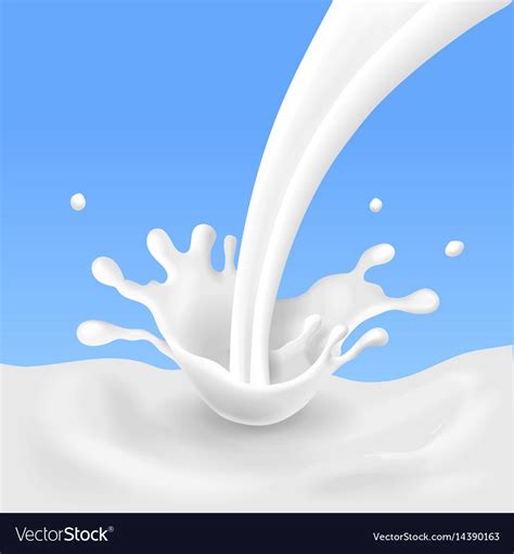 A Splash Milk Royalty Free Vector Image Vectorstock