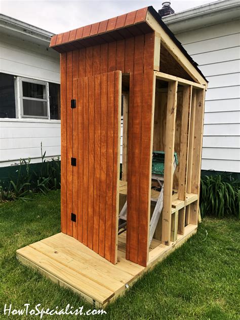 Diy Wooden Outhouse Howtospecialist How To Build Step By Step Diy