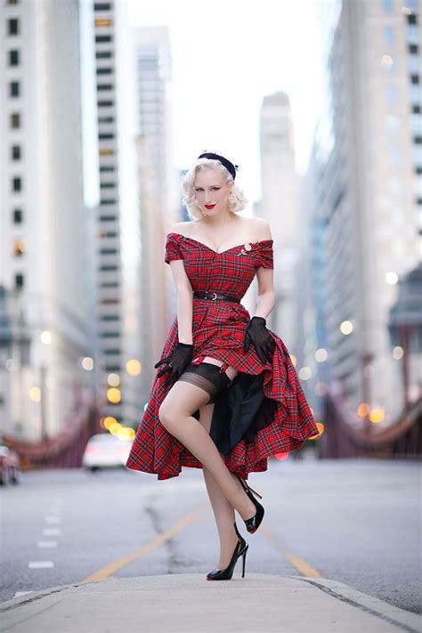 Rachel Ann Jensen ♥ Red Autumn Sil Stocking And Garter Vintage Glamour Fashion Glamour
