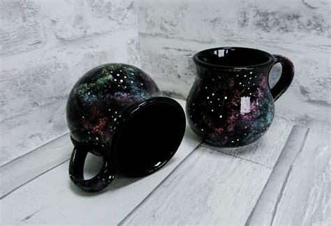 Galaxy Mug Hand Painted Ceramic Astronomy Cup Cosmic Mug Tea Lover
