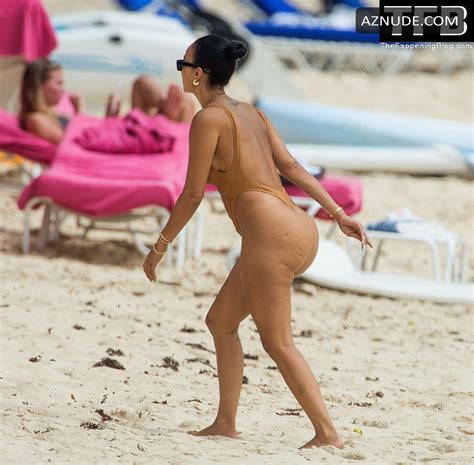 Draya Michele Sexy Seen Showing Off Her Big Ass At The Beach With Tyrod Taylor In Barbados Aznude