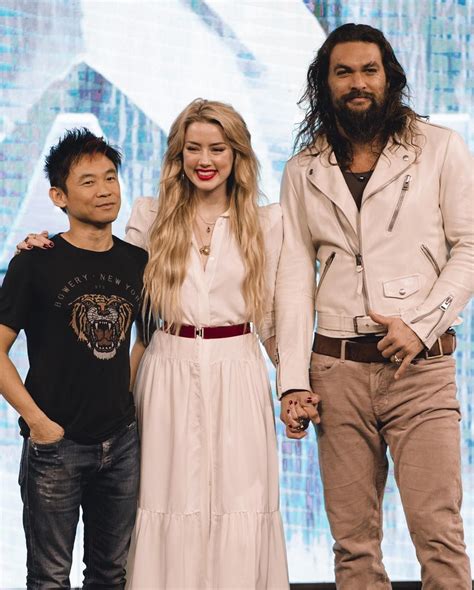 Jason Momoa Amber Heard And James Wan Team Aquaman In Manila For The