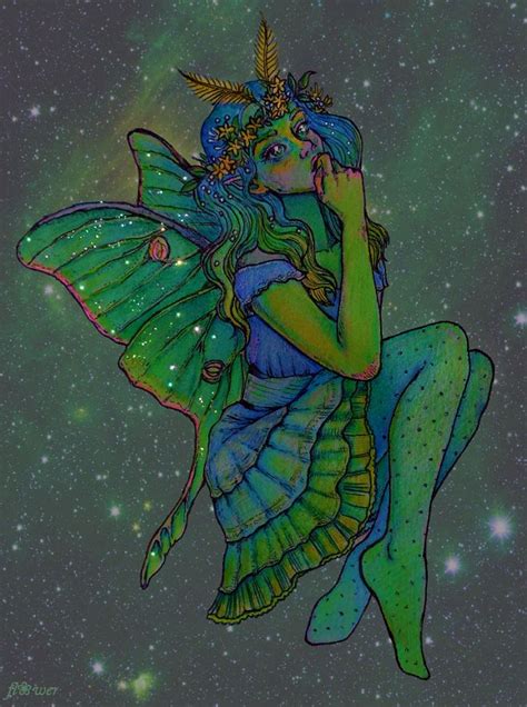 Luna Moth Fairy By Floer On Deviantart Fairy Drawings Fairy Art
