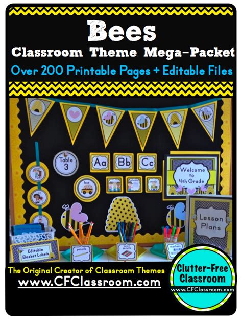 What i love about this decor bundle is the warmth the color palette projects while still being fresh. Bees Themed Classroom {Ideas, Photos, Tips, and More ...