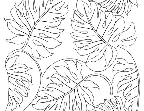 Just print and add to a frame. Jungle Leaves Coloring Pages at GetColorings.com | Free ...