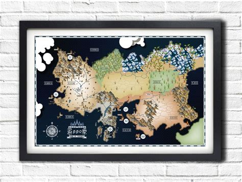 Game Of Thrones Essos Map 17x11 Poster By Bensmind On Etsy