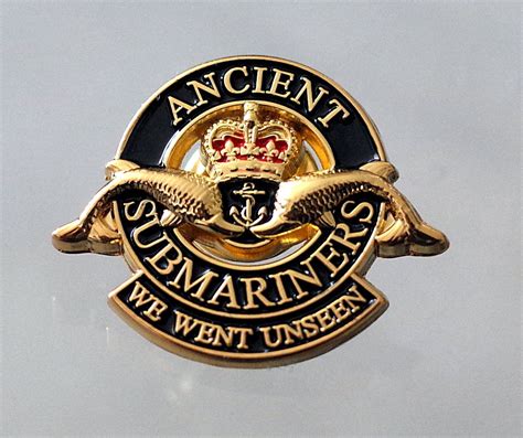 Aftermarket Worry Free Royal Navy Submariners Lapel Pin Badge Good