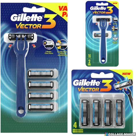 Gillette Vector 3 Razor Refill Sold Per Pack Shopee Philippines