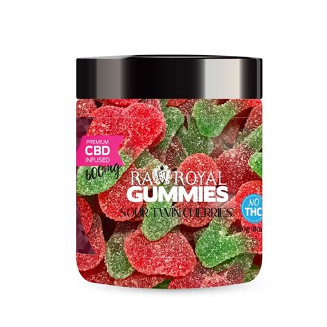 Cbd Gummy Twin Cherries Sour Ra Royal Gummies 600mg