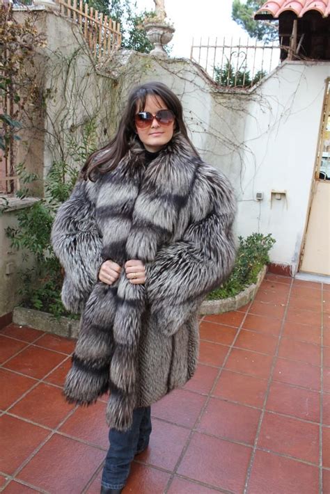 Silver Fox Fur Coat Fur Fashion Fox Fur Coat Fox Fur
