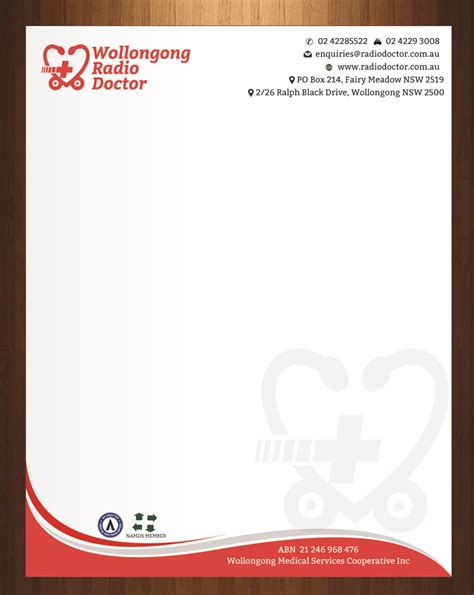 Letterhead is a physical sheet of paper that has identification of you or your company on an official basis. Radio Letterhead Design for Wollongong Radio Doctor by ...