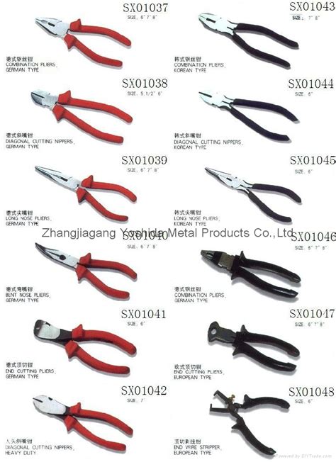 German Type Combination Pliers Pointed Mouth Bevel End