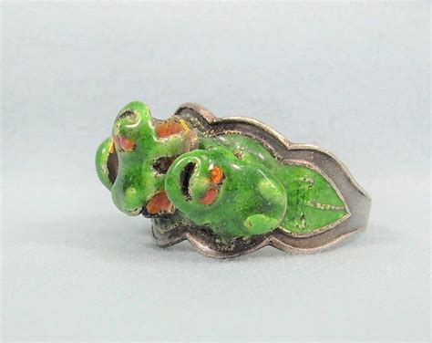 Sterling Chinese Frogs Ring Adjustable Size Vintage 925 Etsy