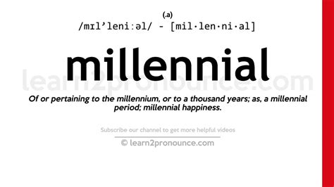 Pronunciation Of Millennial Definition Of Millennial Youtube