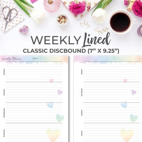 Weekly Happy Planner With Calendar Horizontal Week On 2 Page Etsy
